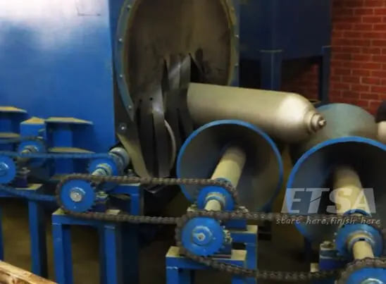 gas cylinder shot blasting machine