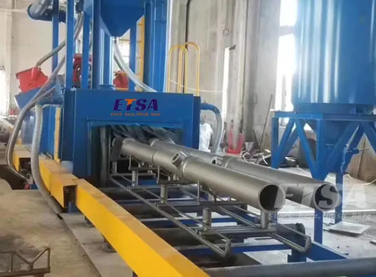 pipe shot blasting machine for pipe outer wall shot blasting machine