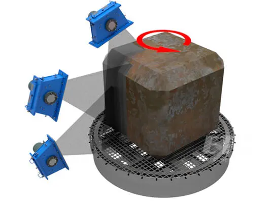 rotary trolley shot blasting machine