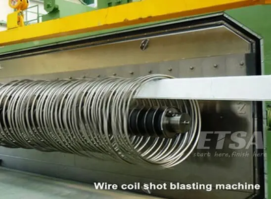 shot blasting chamber for wire rod coil shot blasting machine