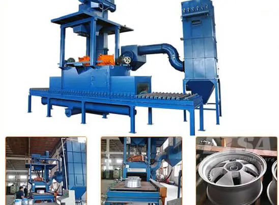 shot blasting supplies for wheel rims shot blasting machine