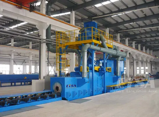 small shot blasting machine for pipe outer wall shot blasting machine