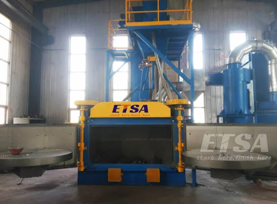 swing table shot blasting machine