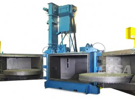 table type shot blasting machine for double swing table blasting machines