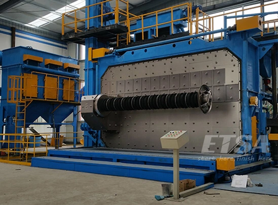 wire rod shot blasting machine for wire rod coil shot blasting machine