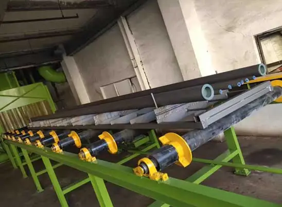 Pipes Shot Blast Machine with Roller Conveyor